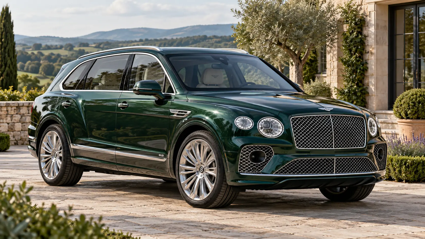 Miniatura generata dall'intelligenza artificiale per Bentley Bentayga EWB Mulliner, utilizzando l'illustrazione presente nel profilo dell'articolo.