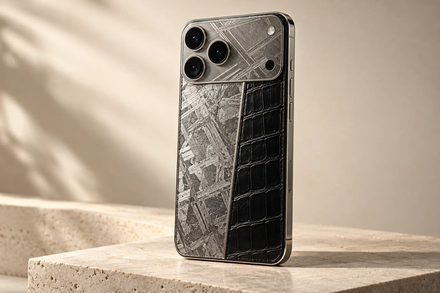 AI illustration of CAVIAR Meteorite — Custom iPhone 17 Pro / Pro Max