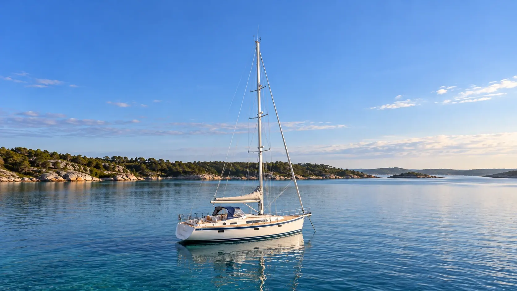 AI-generated conceptual illustration of Hallberg-Rassy 44