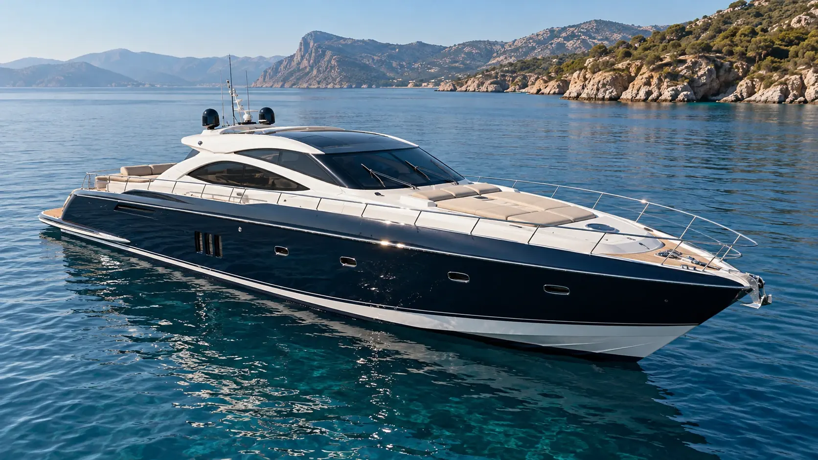 AI-generated conceptual illustration of Sunseeker Predator 82, original generation