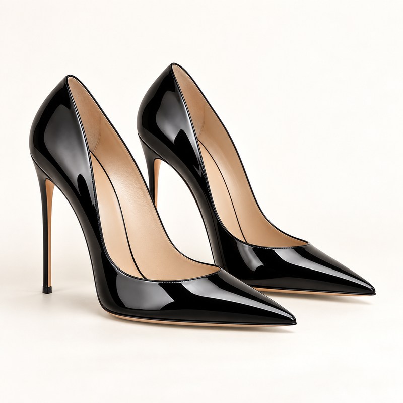 Blade Patent Leather Pump — black — Иллюстрация, созданная ИИ